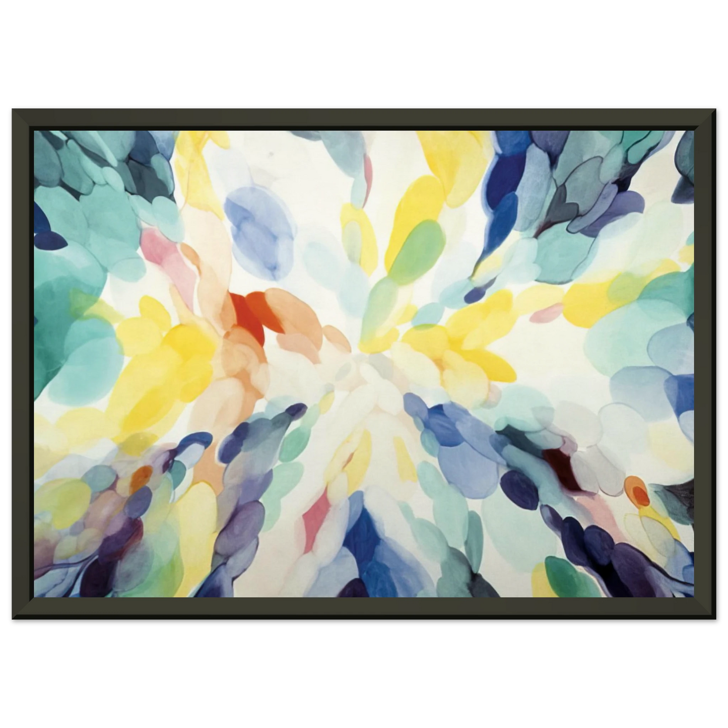 Alice Baber Wheel of Day Framed Art Print - Aluminum Frame - 70x100 cm / 28x40 inches