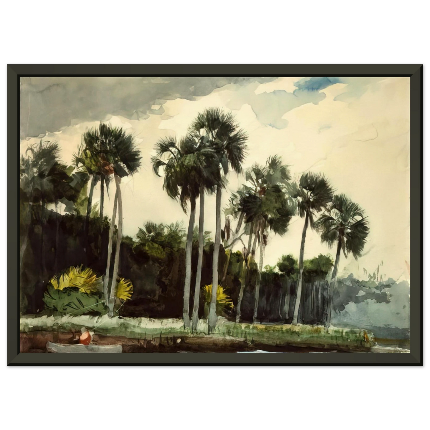 Winslow Homer THE TURKEY BUZZARD Framed Art Print - Aluminum Frame - 60x80 cm / 24x32 inches