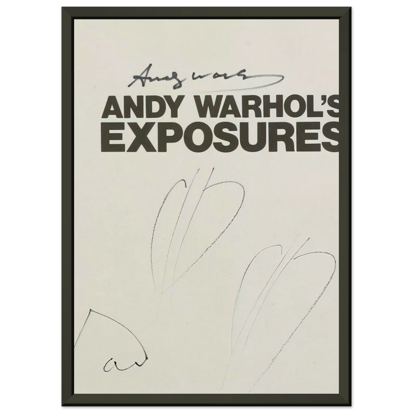 Andy Warhol Butterfly Hearths Andy Warhols Exposures Framed Art Print - Aluminum Frame - 40x50 cm / 16x20 inches