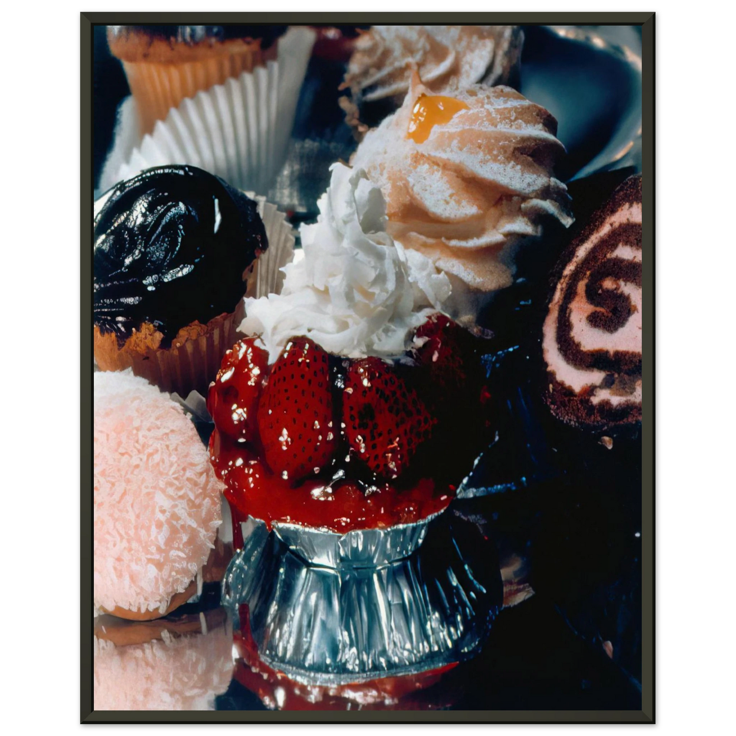 Audrey Flack STRAWBERRY TART SUPREME 1974 Framed Art Print - Aluminum Frame - 40x50 cm / 16x20 inches