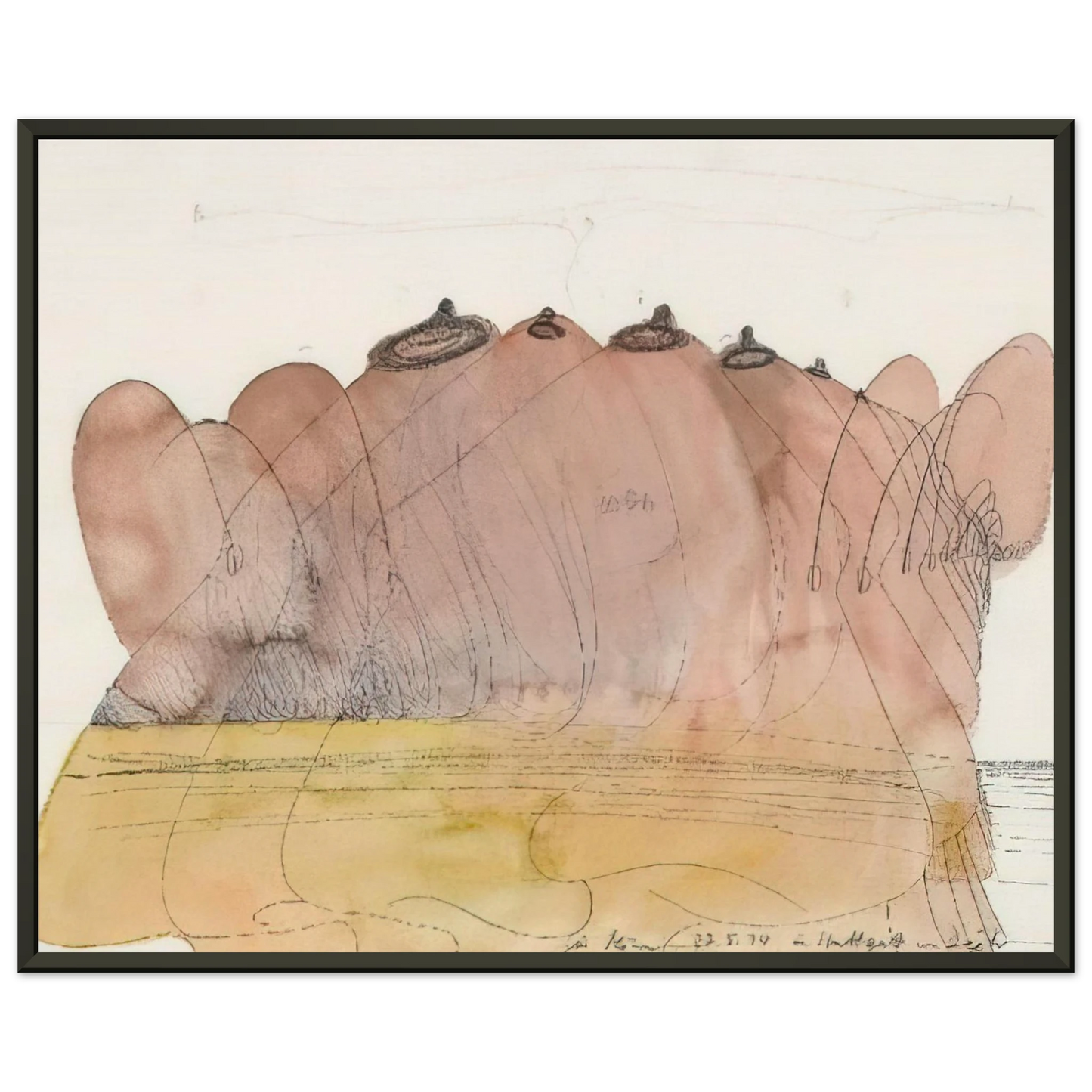 Dieter Roth Untitled 1974 Framed Art Print - Aluminum Frame - 40x50 cm / 16x20 inches
