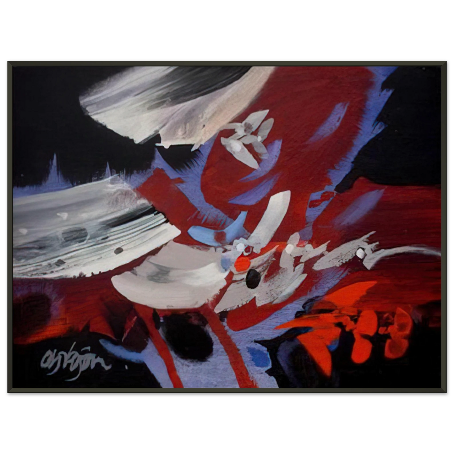 Alejandro Obregon VIENTOS 1989 Framed Art Print - Aluminum Frame - 70x100 cm / 28x40 inches