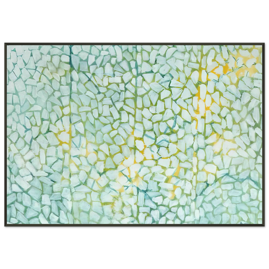 Alma Woodsey Thomas  WHITE DAISIES RHAPSODY 1973 Framed Art Print  - Aluminum Frame - 21x29.7 cm / 8x12"