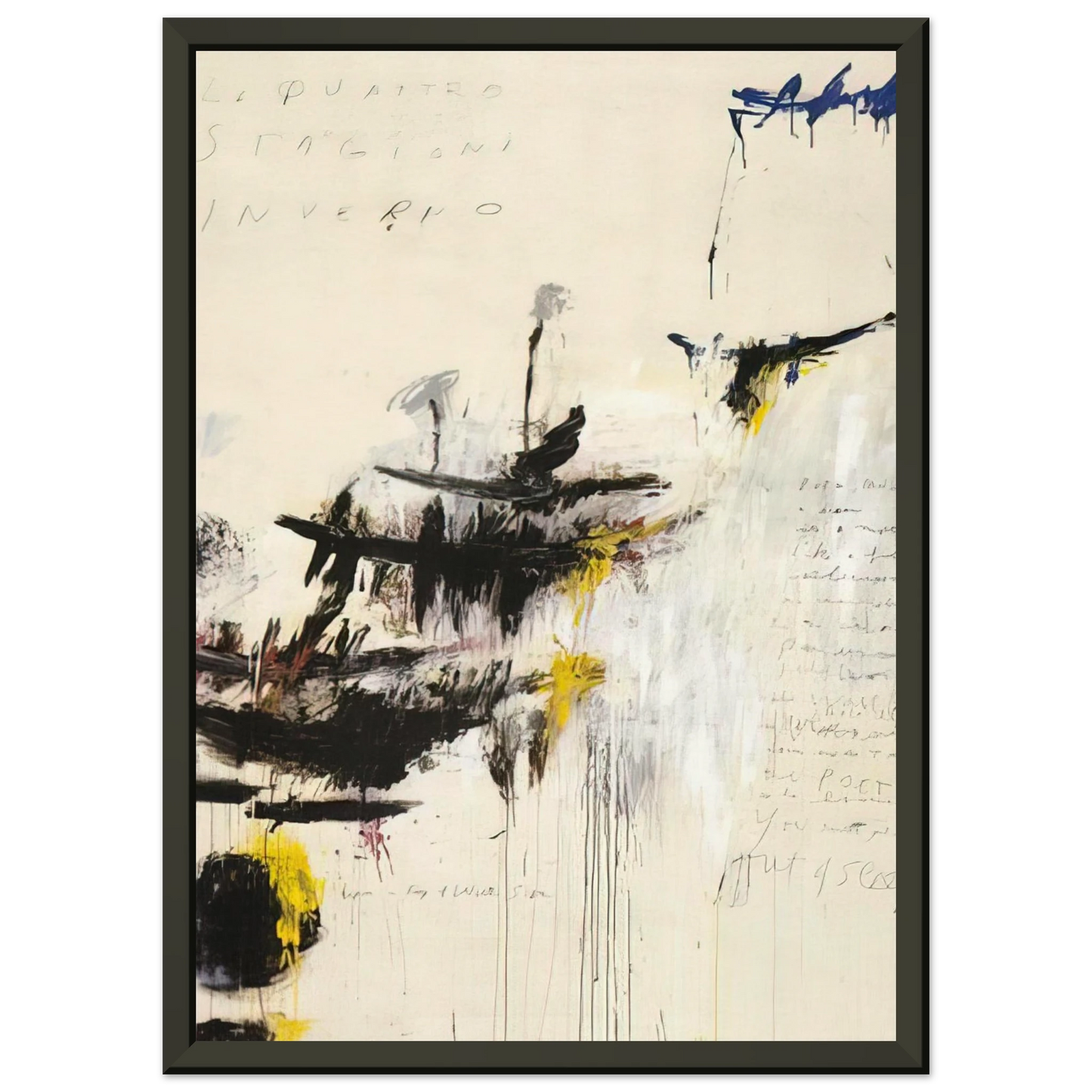 Cy Twombly Quattro stagioni I Inverno Framed Art Print - Aluminum Frame - 40x50 cm / 16x20 inches