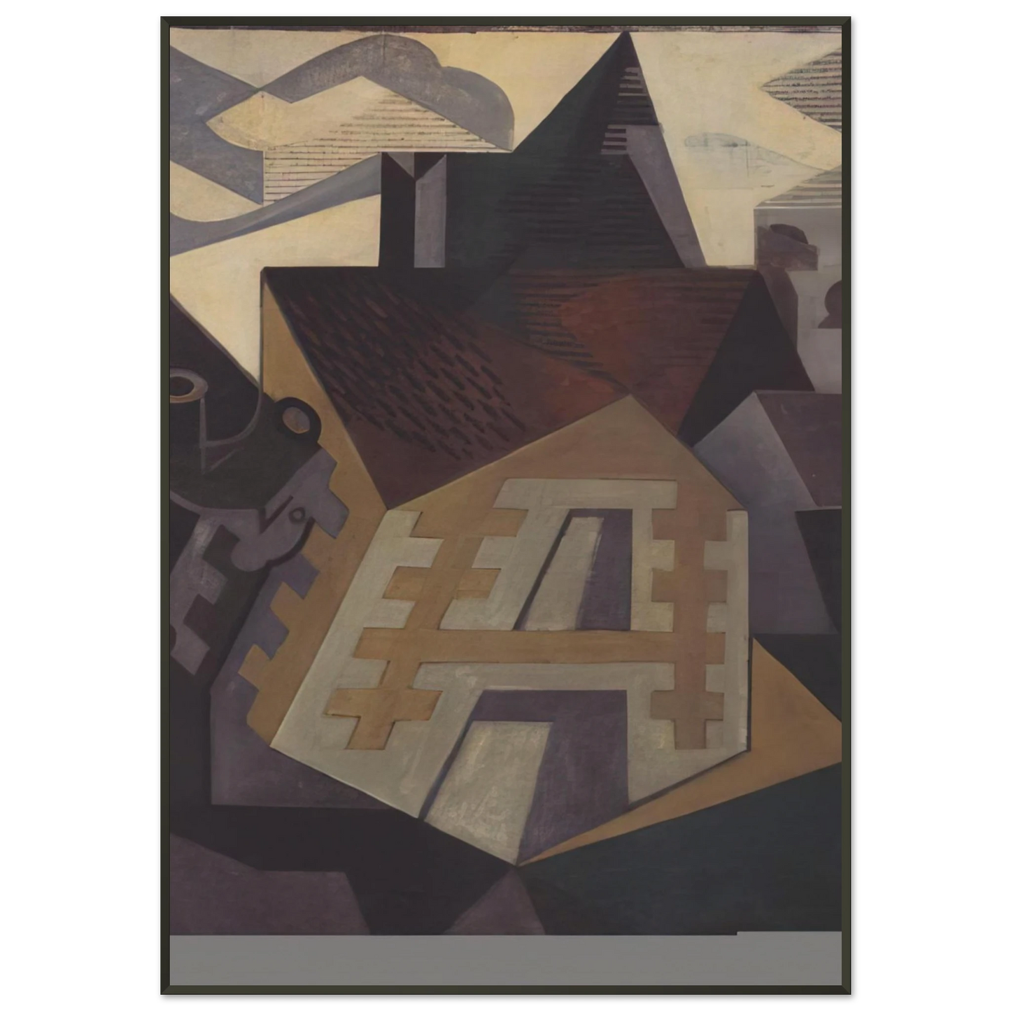 Juan Gris LANDSCAPE AT BEAULIEU 1918 Framed Art Print - Aluminum Frame - 21x29.7 cm / 8x12"