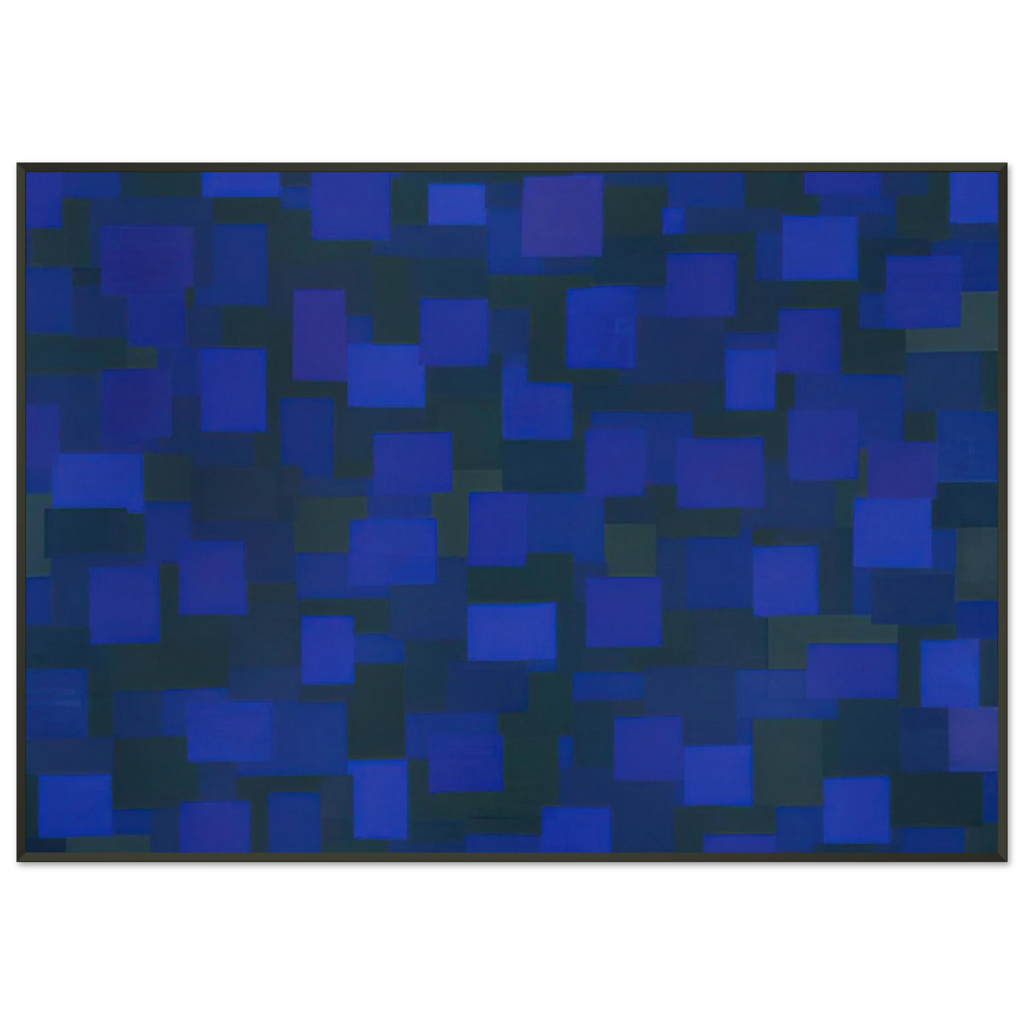Ad Reinhardt Number 88 Blue 1950 Framed Art Print - Aluminum Frame - 21x29.7 cm / 8x12"