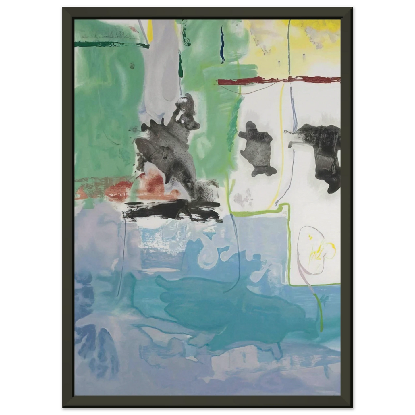 Helen Frankenthaler West Wind 1997 Framed Art Print - Aluminum Frame - 60x80 cm / 24x32 inches