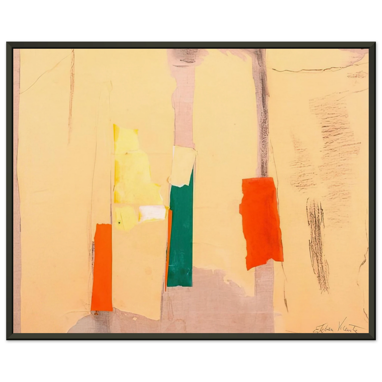 Esteban Vicente UNTITLED 1998 Framed Art Print - Aluminum Frame - 60x80 cm / 24x32 inches
