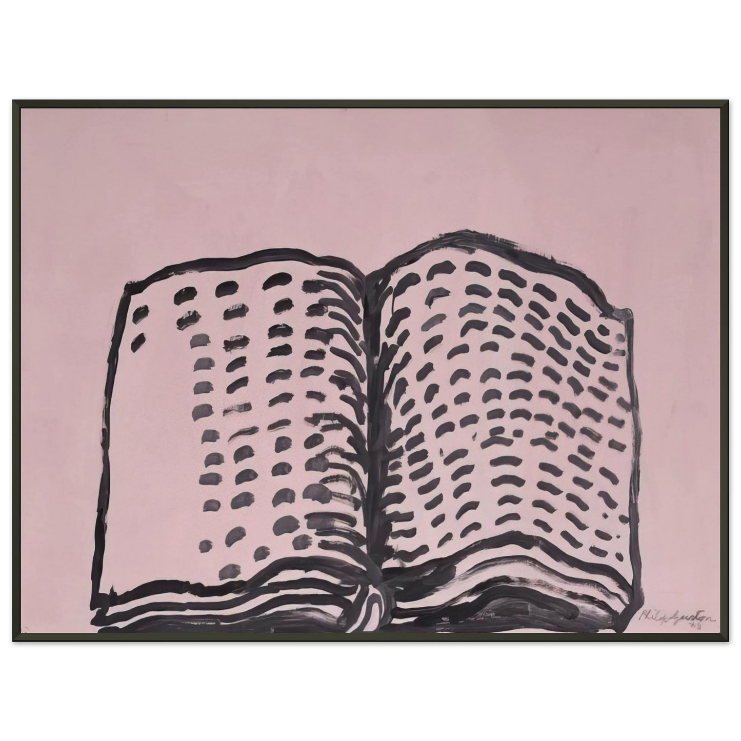 Philip Guston UNTITLED BOOK Framed Art Print - Aluminum Frame - 40x50 cm / 16x20 inches