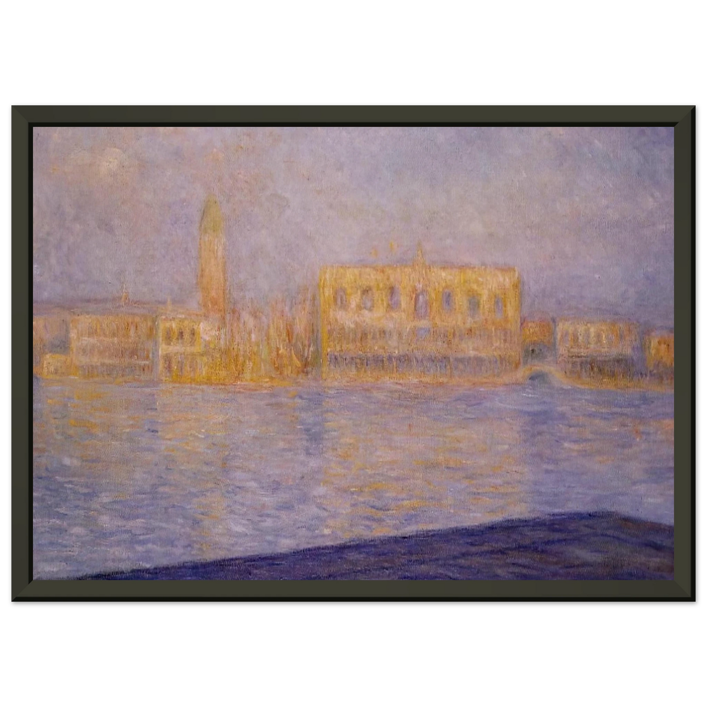 claude monet The Doges Palace Seen from San Giorgio Maggiore 2 Framed Art Print - Aluminum Frame - 70x100 cm / 28x40 inches