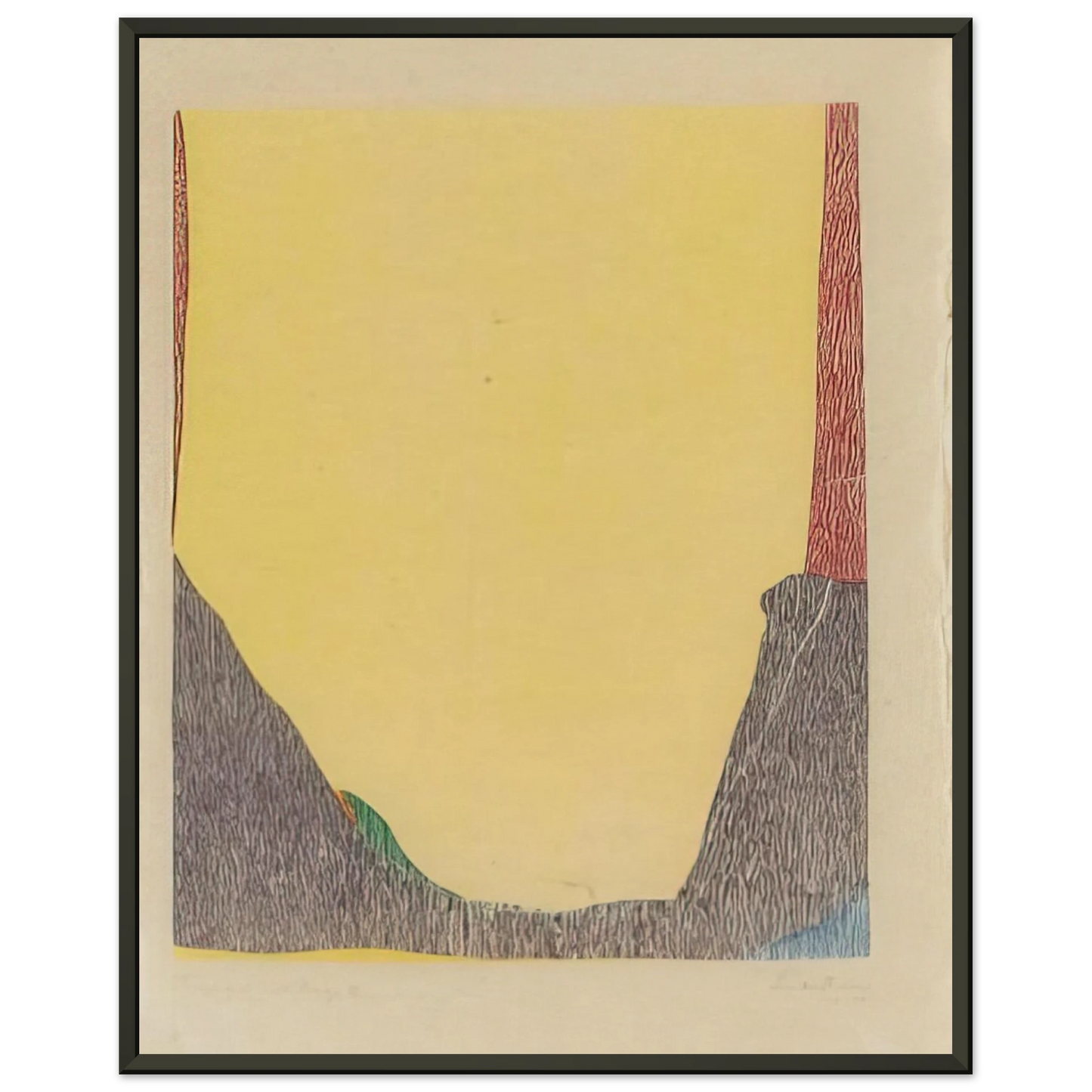 Helen Frankenthaler East and Beyond 1973 Framed Art Print - Aluminum Frame - 70x100 cm / 28x40 inches