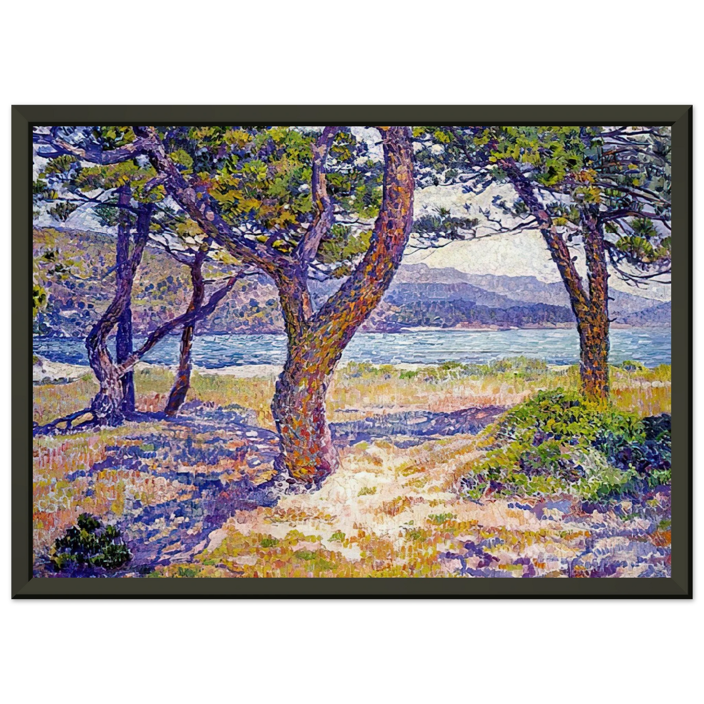 Theo van Rysselberghe IL MEDITERRANEO PRESSO LE LAVANDOU Framed Art Print - Aluminum Frame - 60x80 cm / 24x32 inches