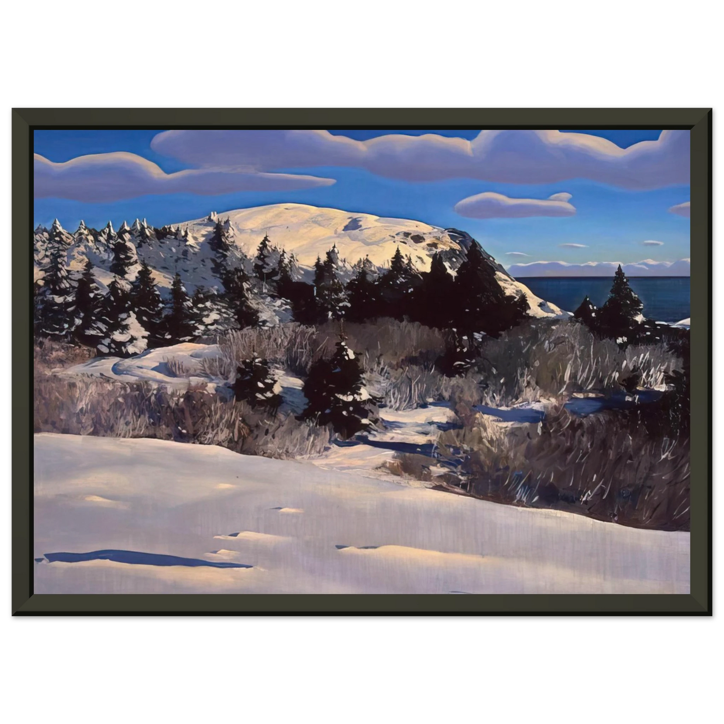Rockwell Kent Maine Headland Winter Framed Art Print - Aluminum Frame - 40x50 cm / 16x20 inches