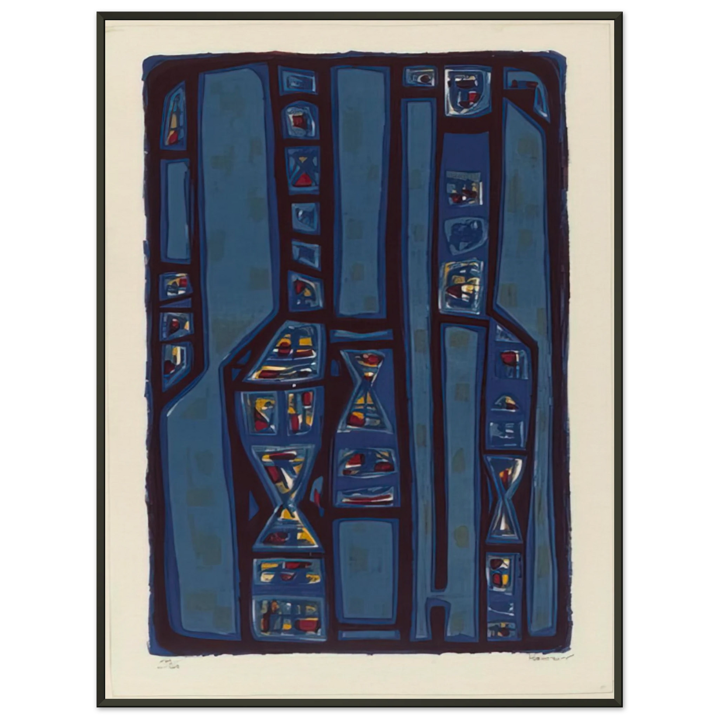 Alfred Manessier Litanies 1952 Framed Art Print - Aluminum Frame - 40x50 cm / 16x20 inches