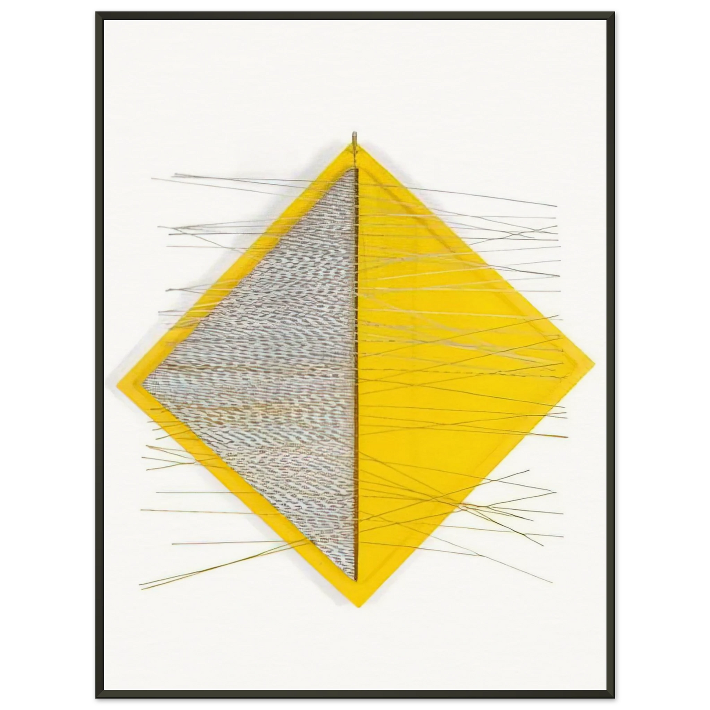 Jesus Rafael Soto PETITE LOSANGE JAUNE Framed Art Print - Aluminum Frame - 40x50 cm / 16x20 inches