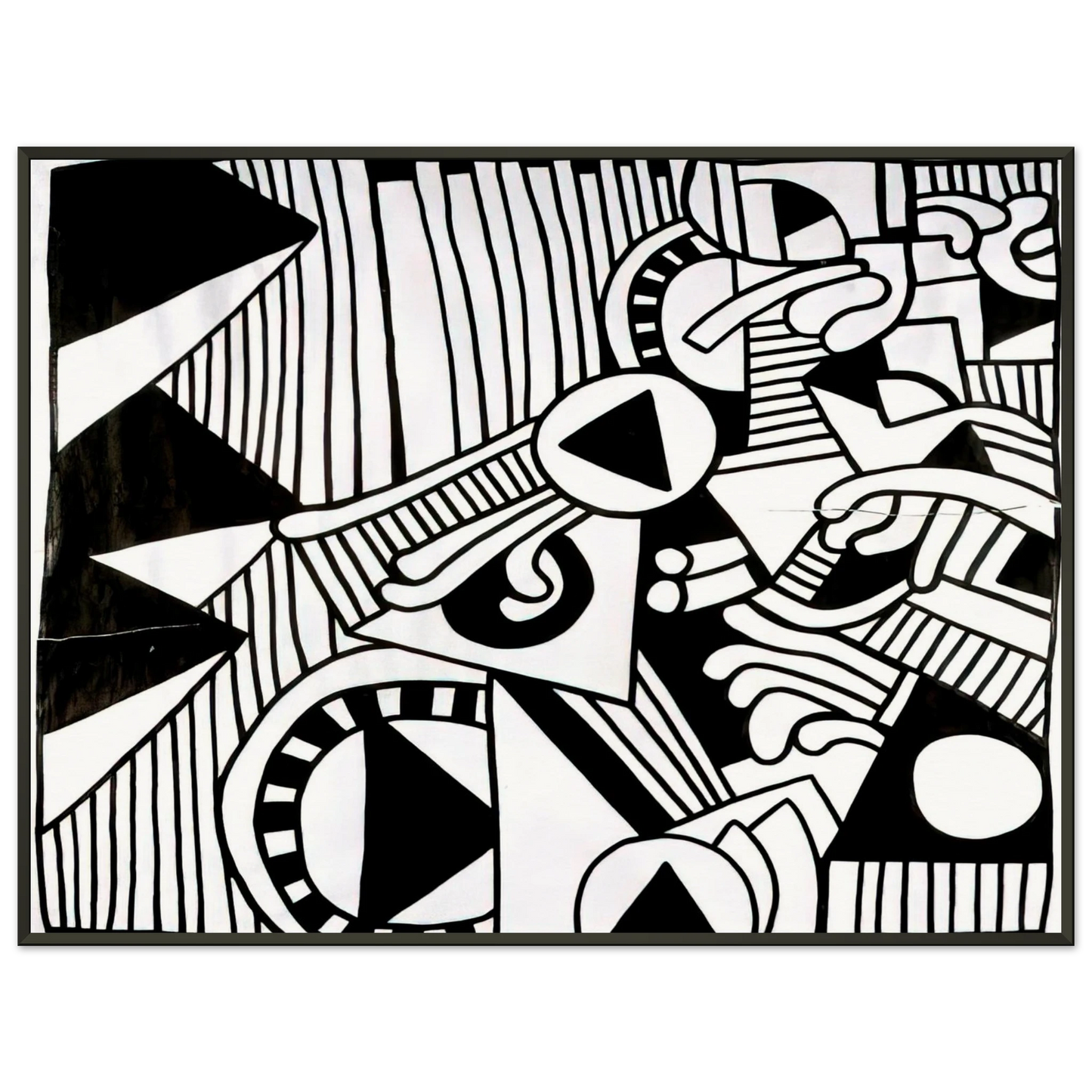 Keith Haring UNTITLED 1978 1 Framed Art Print - Aluminum Frame - 40x50 cm / 16x20 inches