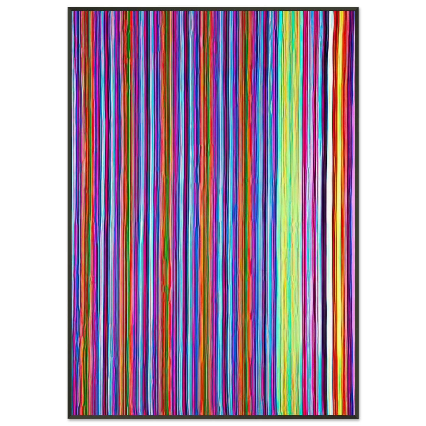 Gene Davis  Gothic Jab  1968 Framed Art Print  - Aluminum Frame - 21x29.7 cm / 8x12"