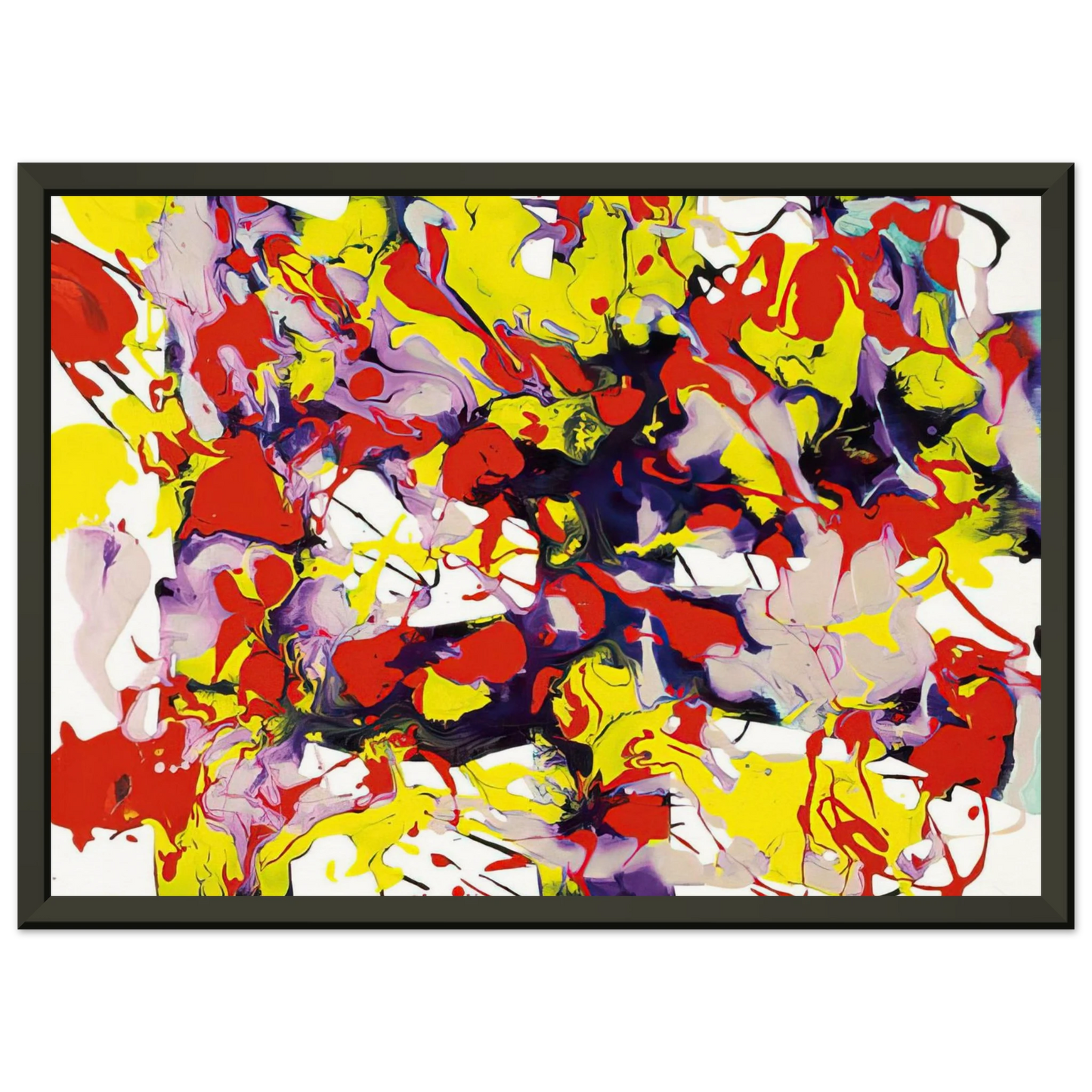 Sam Francis Untitled SFP9469 SFF 1743 Framed Art Print - Aluminum Frame - 40x50 cm / 16x20 inches