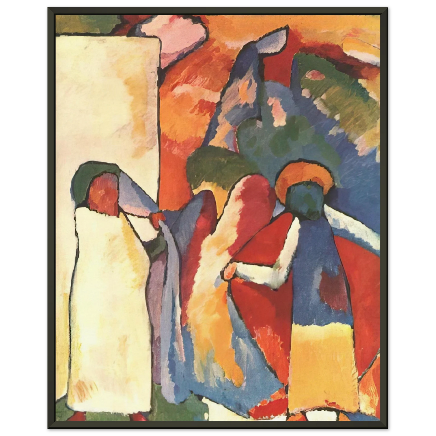 Wassily Kandinsky  IMPROVISATION 6 AFRICAN 1909 Framed Art Print  - Aluminum Frame - 70x100 cm / 28x40 inches