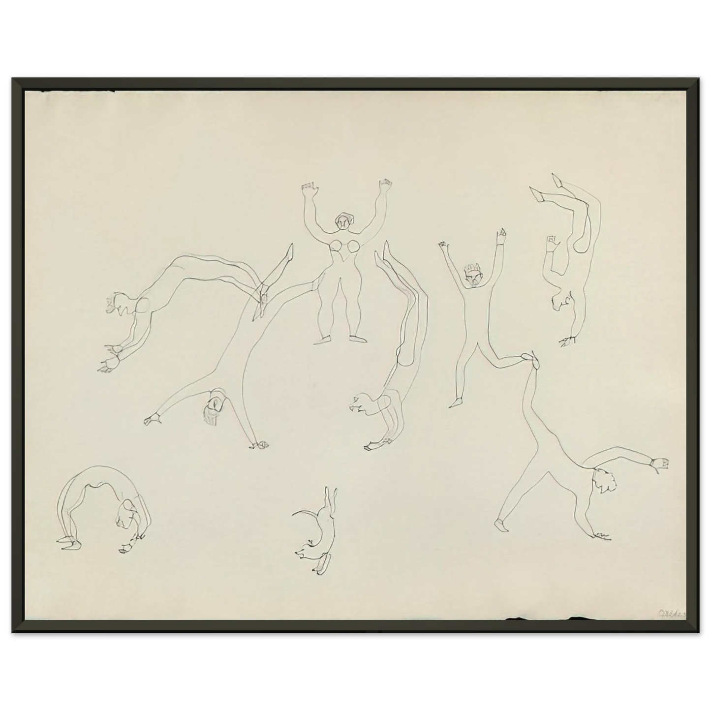 Alexander Calder THE TUMBLERS II 1931 Framed Art Print - Aluminum Frame - 70x100 cm / 28x40 inches