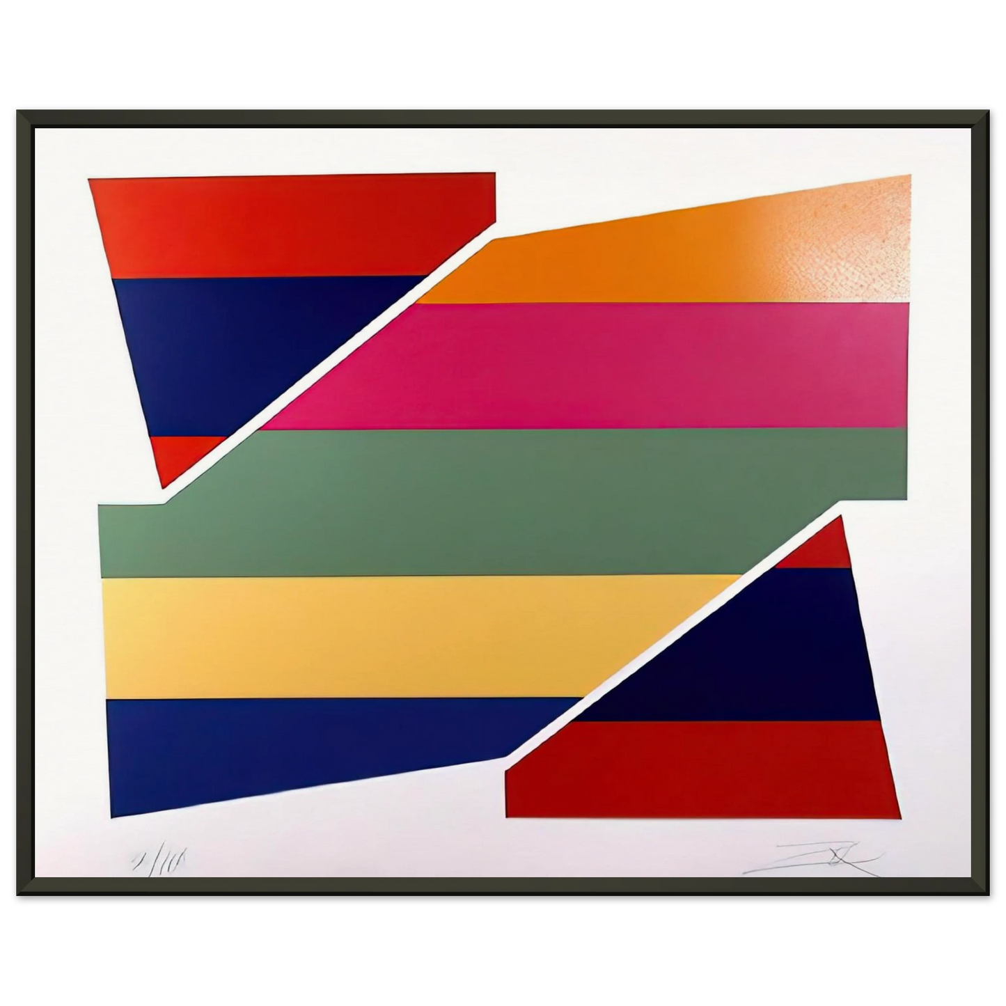 Larry Zox Rotation I 1980 Framed Art Print - Aluminum Frame - 60x80 cm / 24x32 inches