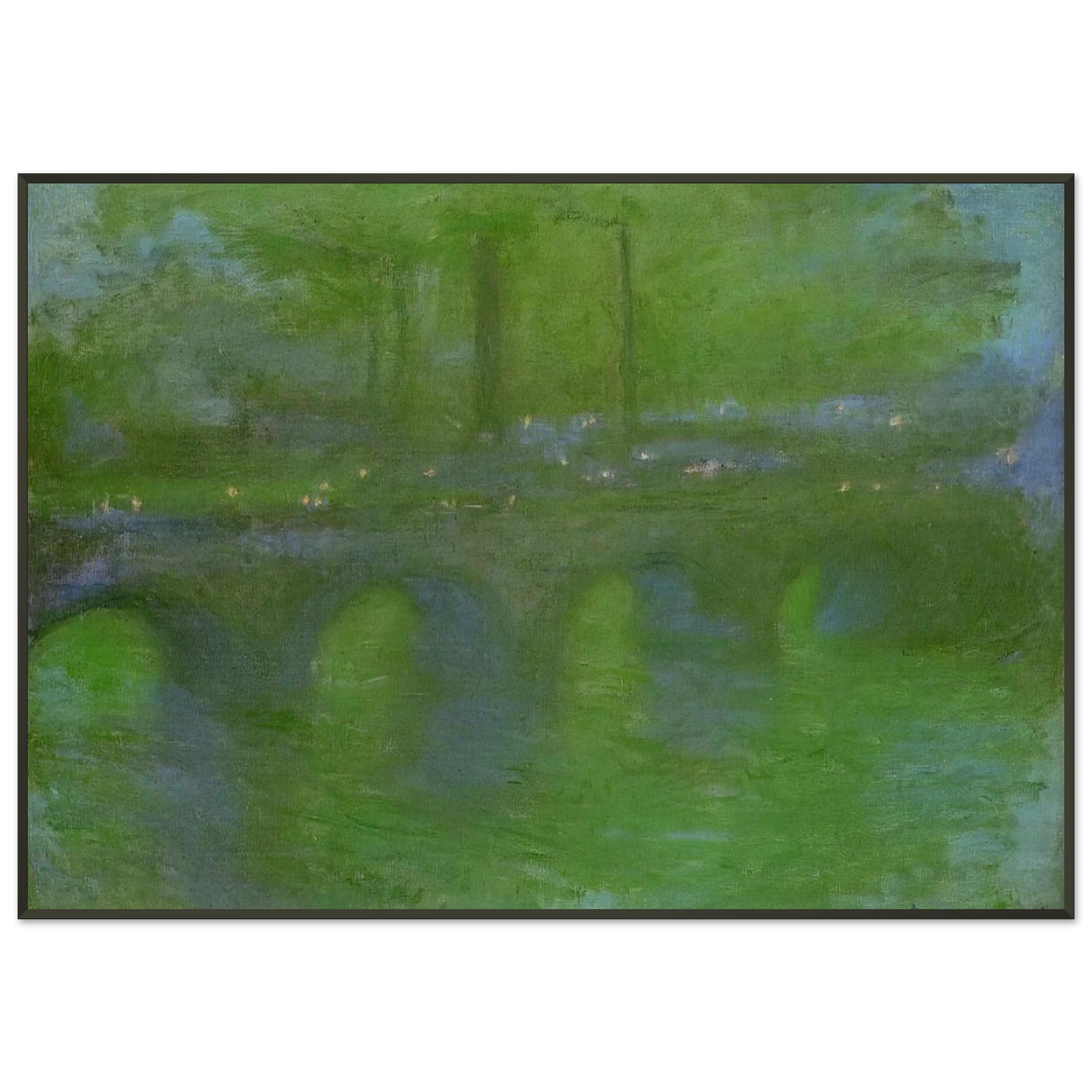 claude monet Waterloo Bridge Dawn Framed Art Print - Aluminum Frame - 21x29.7 cm / 8x12"