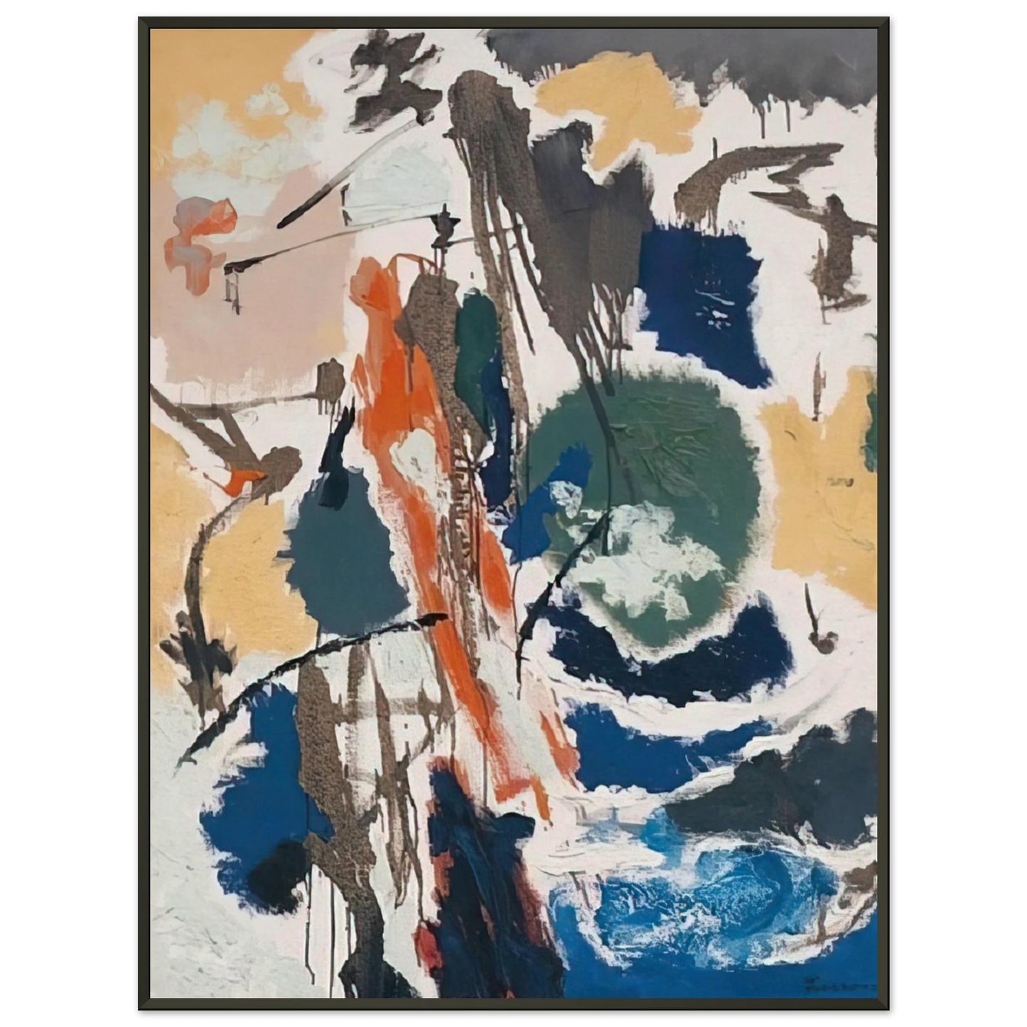 John Ferren Outdoors 1952 Framed Art Print - Aluminum Frame - 70x100 cm / 28x40 inches