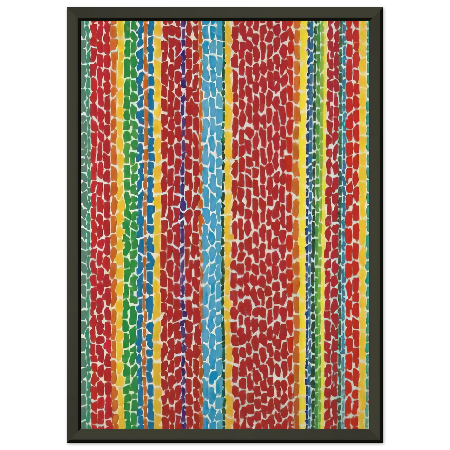 Alma Woodsey Thomas RED VIOLET NURSERY VIEWED FROM ABOVE 1970 Framed Art Print - Aluminum Frame - 60x80 cm / 24x32 inches