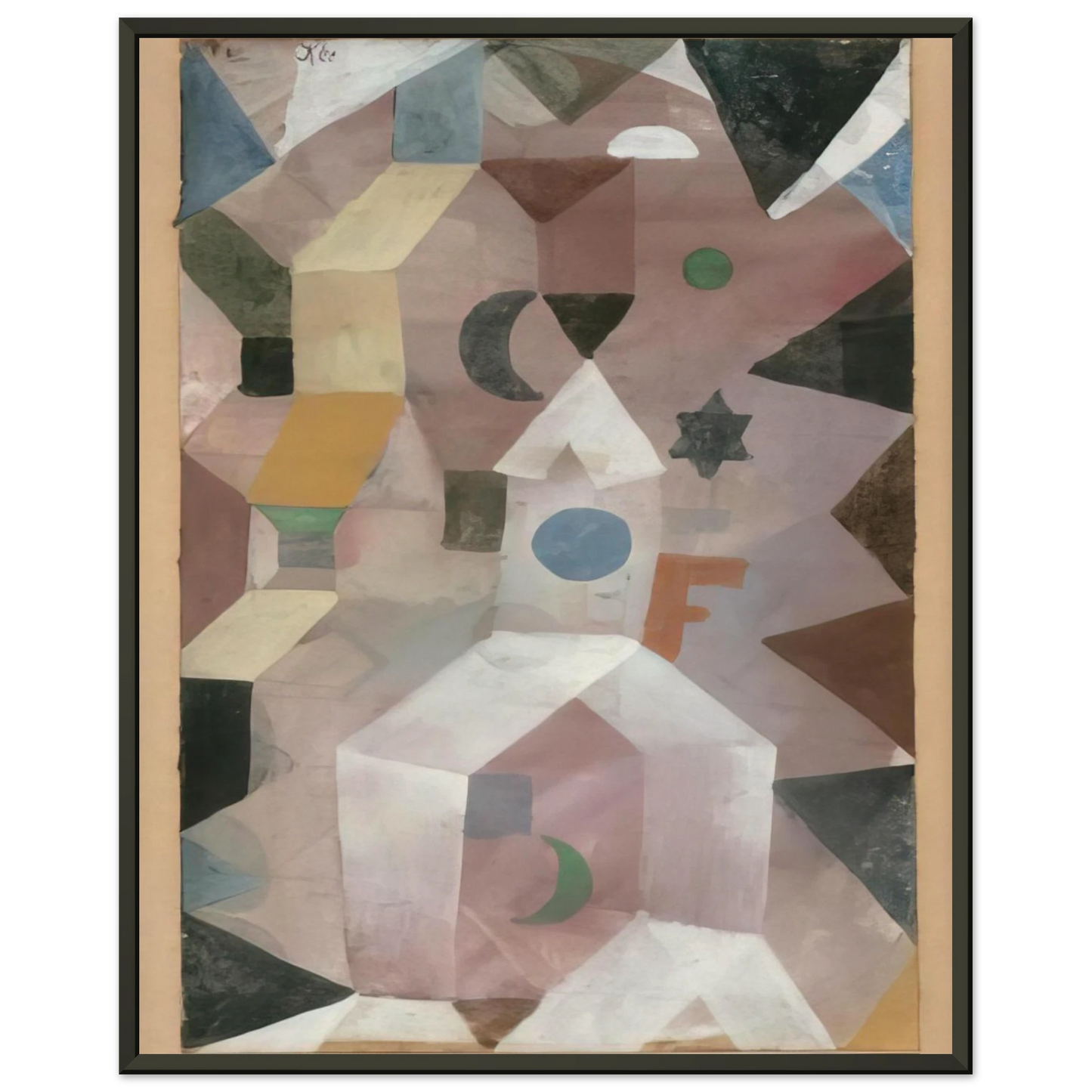 Paul Klee THE CHAPEL 1917 Framed Art Print - Aluminum Frame - 60x80 cm / 24x32 inches