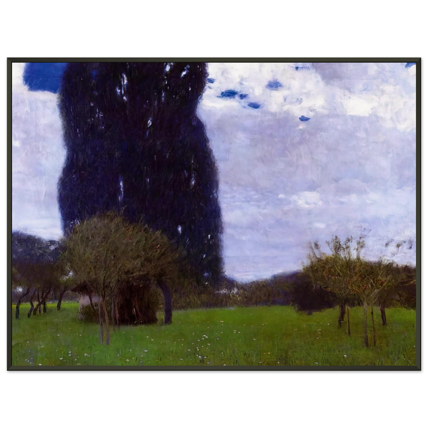 Gustav Klimt THE TALL POPLAR TREES II Framed Art Print - Aluminum Frame - 60x80 cm / 24x32 inches
