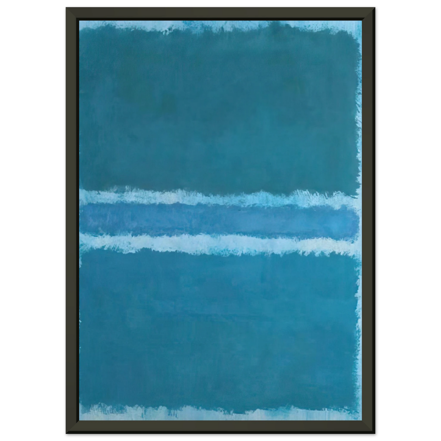 Mark Rothko Untitled Blue Divided by Blue 1966 Framed Art Print - Aluminum Frame - 40x50 cm / 16x20 inches