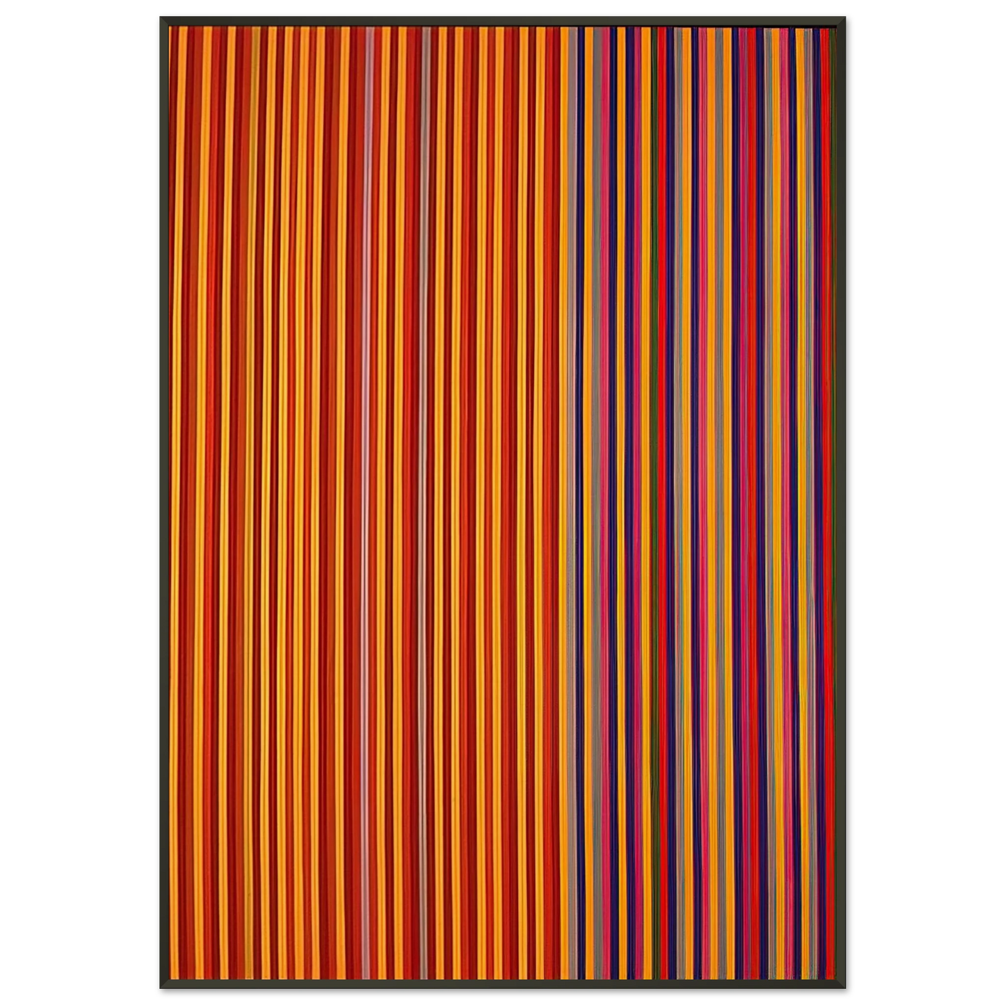 Gene Davis Equinox 1965 Framed Art Print - Aluminum Frame - 21x29.7 cm / 8x12"