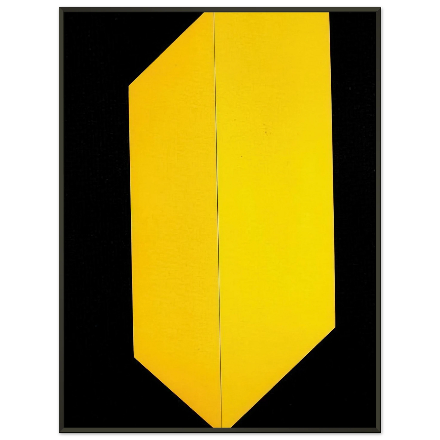 Carmen Herrera Black and Yellow 2009 Framed Art Print - Aluminum Frame - 70x100 cm / 28x40 inches