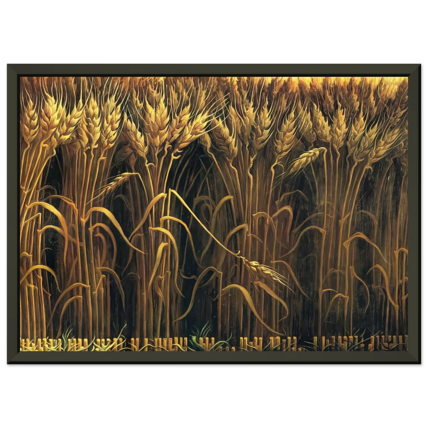 Thomas Hart Benton WHEAT Framed Art Print - Aluminum Frame - 40x50 cm / 16x20 inches