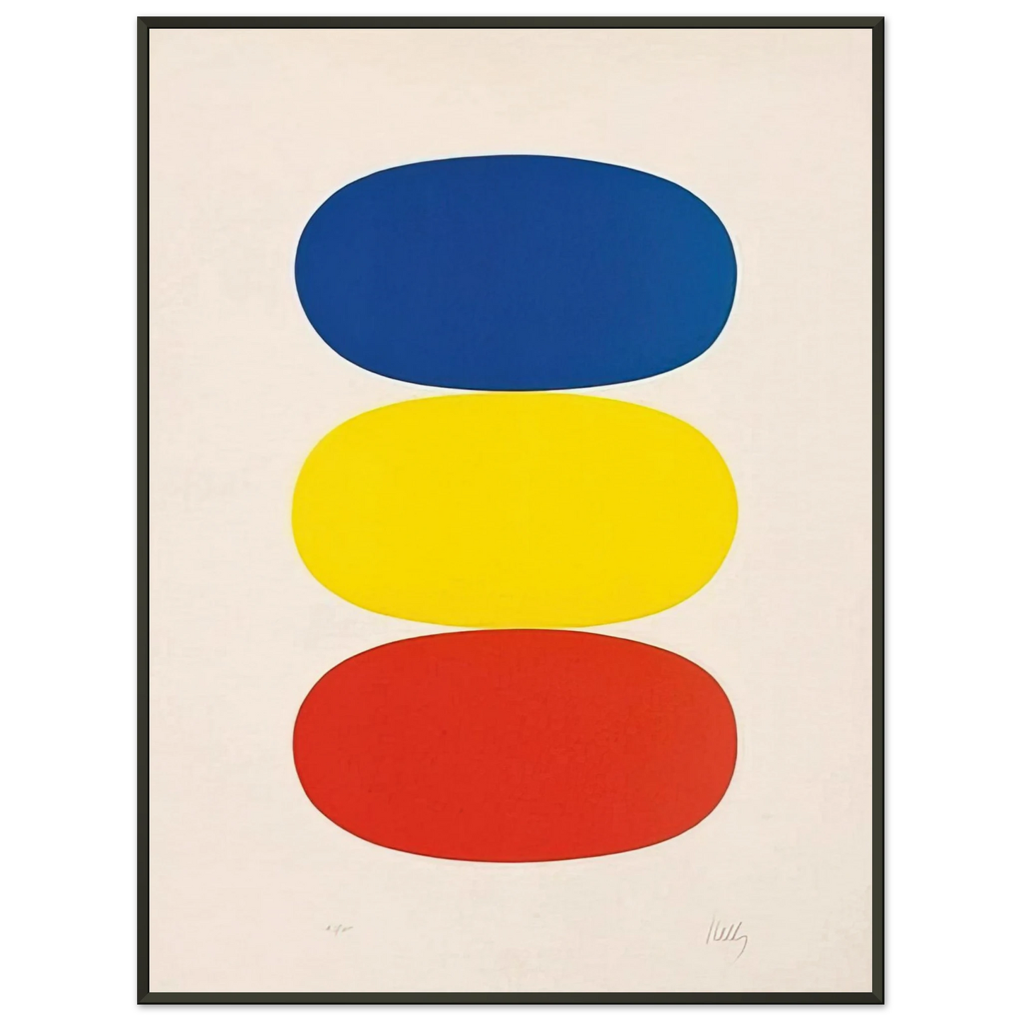 Ellsworth Kelly Blue and Yellow and RedOrange Framed Art Print - Aluminum Frame - 40x50 cm / 16x20 inches