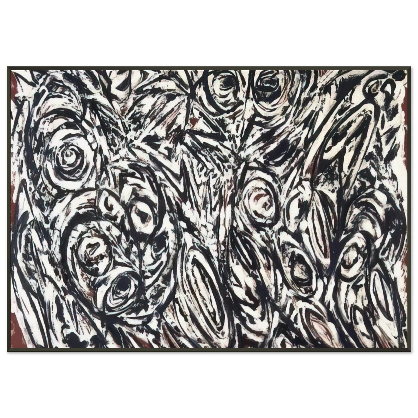 Lee Krasner Night Creatures Framed Art Print - Aluminum Frame - 21x29.7 cm / 8x12"