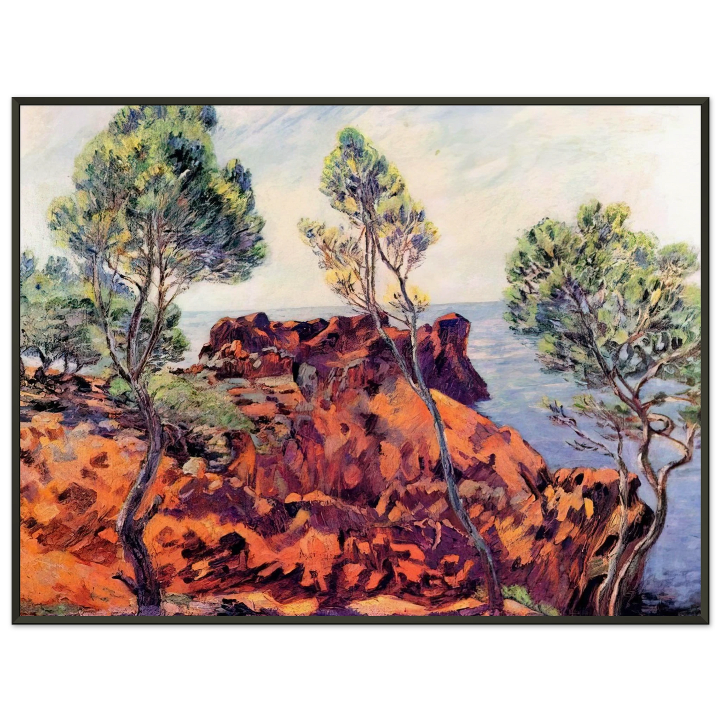 Armand Guillaumin Agay les Roches Rouges 1901 Framed Art Print - Aluminum Frame - 40x50 cm / 16x20 inches