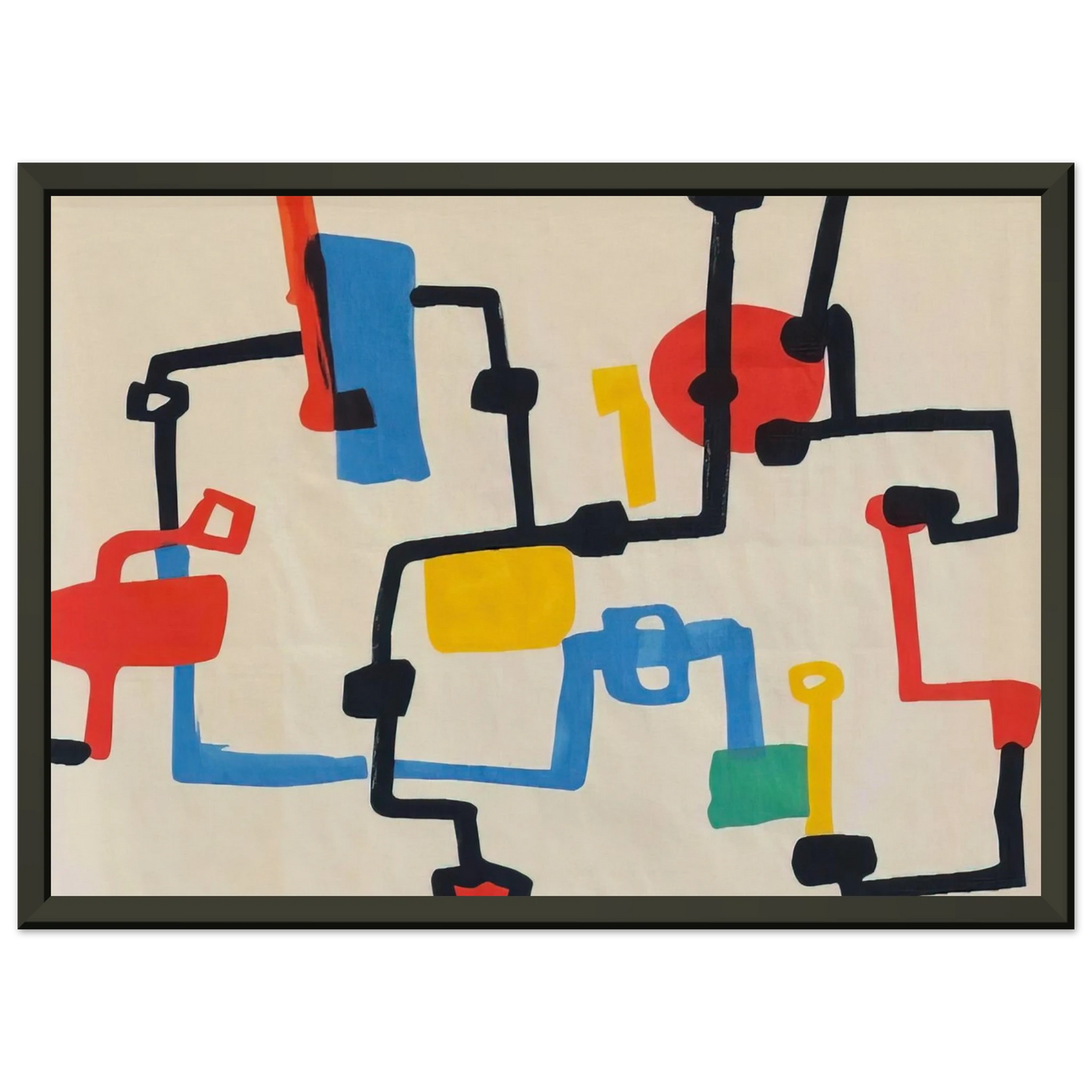 Etel Adnan Oil Fields Framed Art Print - Aluminum Frame - 60x80 cm / 24x32 inches
