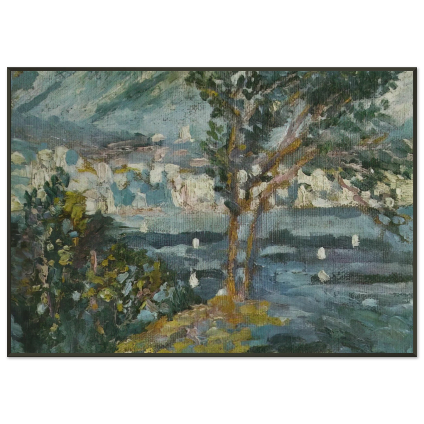 Salvador Dali  LANDSCAPE CADAQUES 1920 Framed Art Print  - Aluminum Frame - 21x29.7 cm / 8x12"