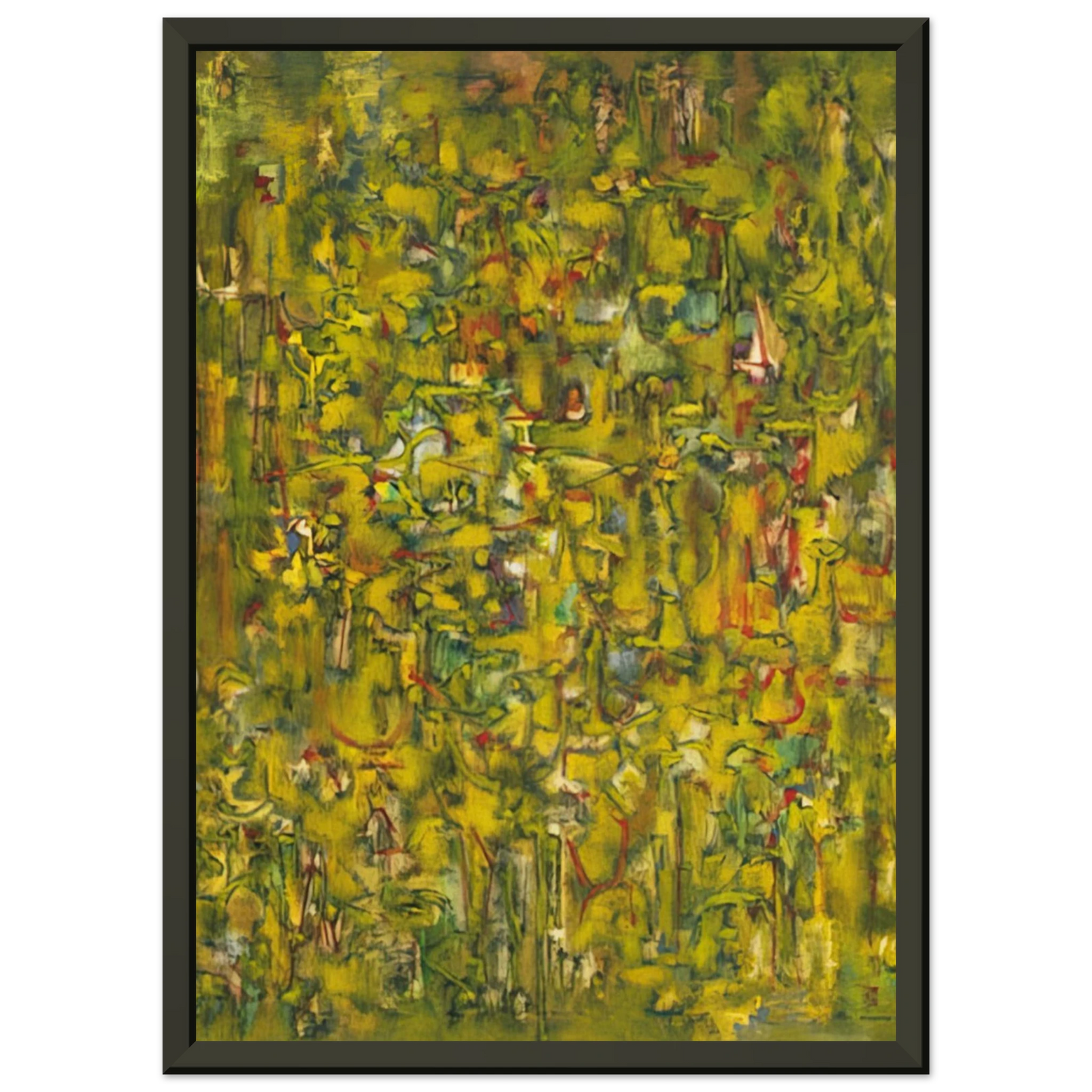 Ad Reinhardt Number 43 Abstract Painting Yellow 1947 Framed Art Print - Aluminum Frame - 70x100 cm / 28x40 inches