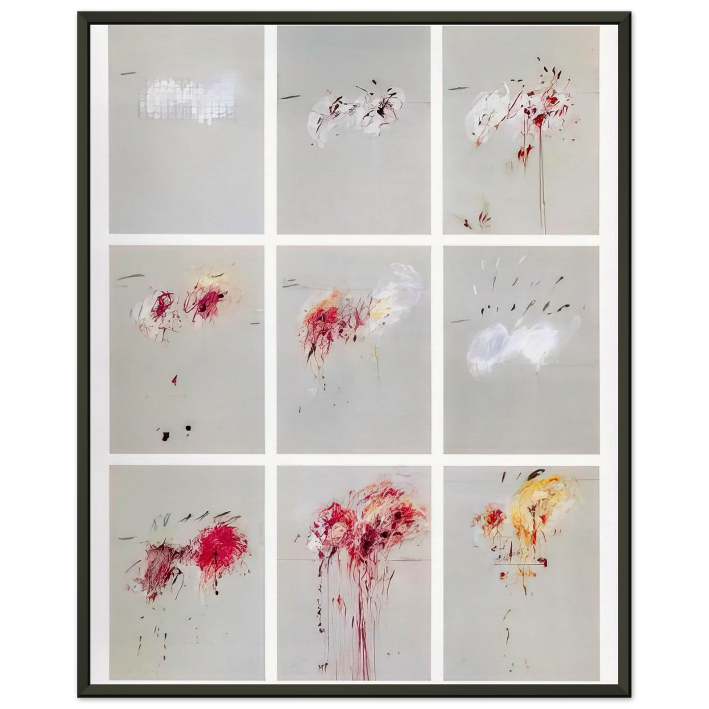 Cy Twombly Nine Discourses on Commodus Framed Art Print - Aluminum Frame - 40x50 cm / 16x20 inches