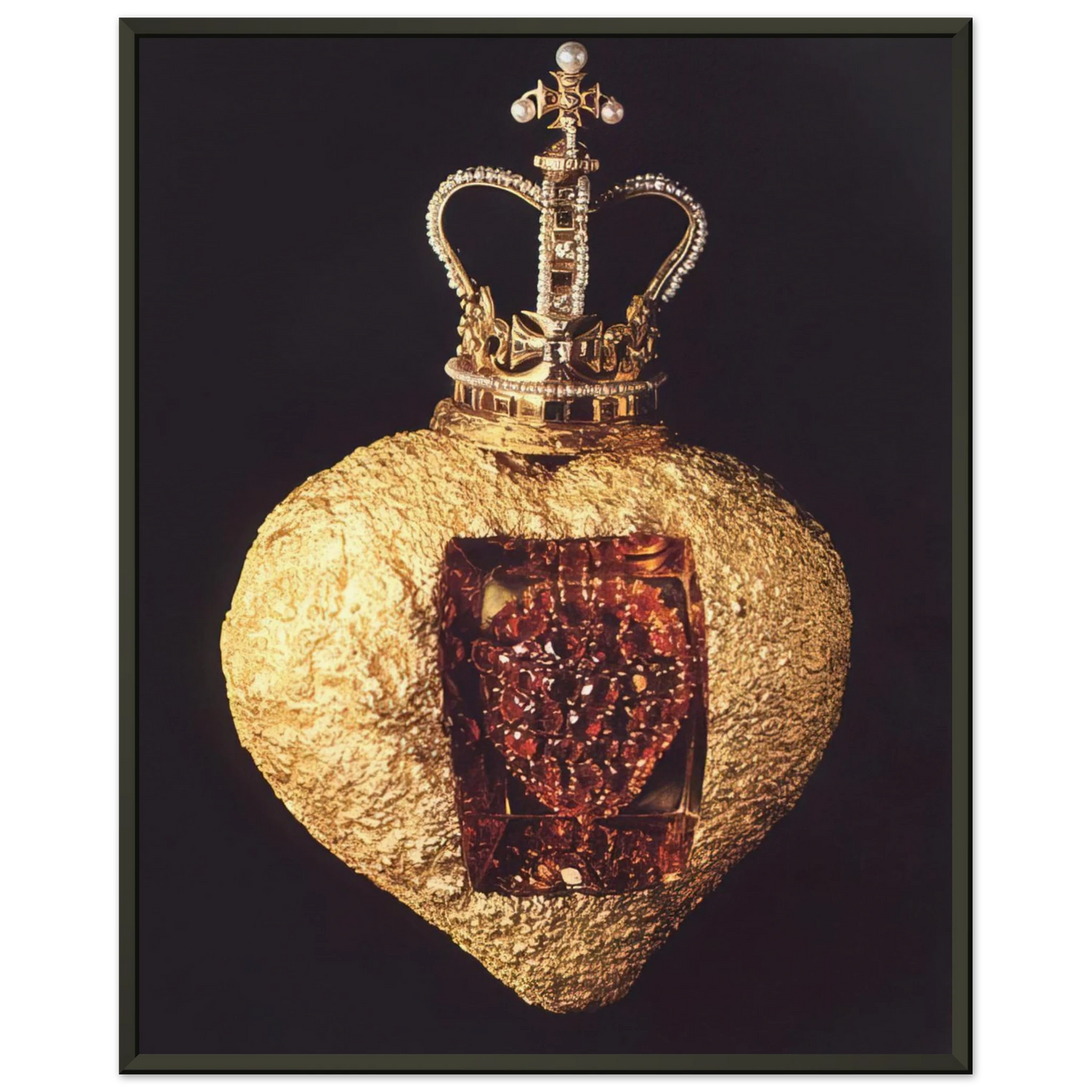 Salvador Dali THE ROYAL HEART Framed Art Print - Aluminum Frame - 40x50 cm / 16x20 inches