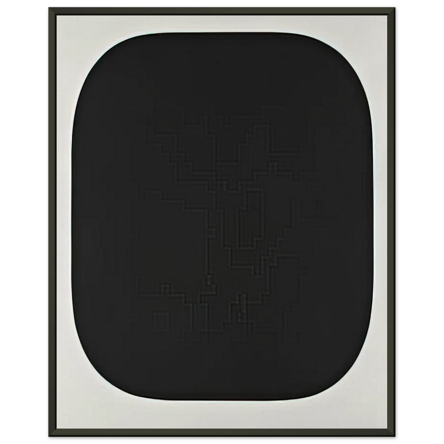 Ellsworth Kelly Black Variation IV from Second Curve series Framed Art Print - Aluminum Frame - 40x50 cm / 16x20 inches