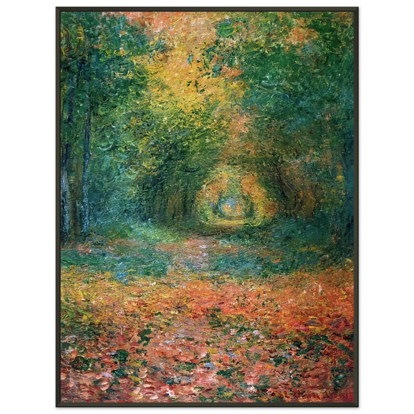 claude monet The Undergrowth in the Forest of SaintGermain Framed Art Print - Aluminum Frame - 70x100 cm / 28x40 inches