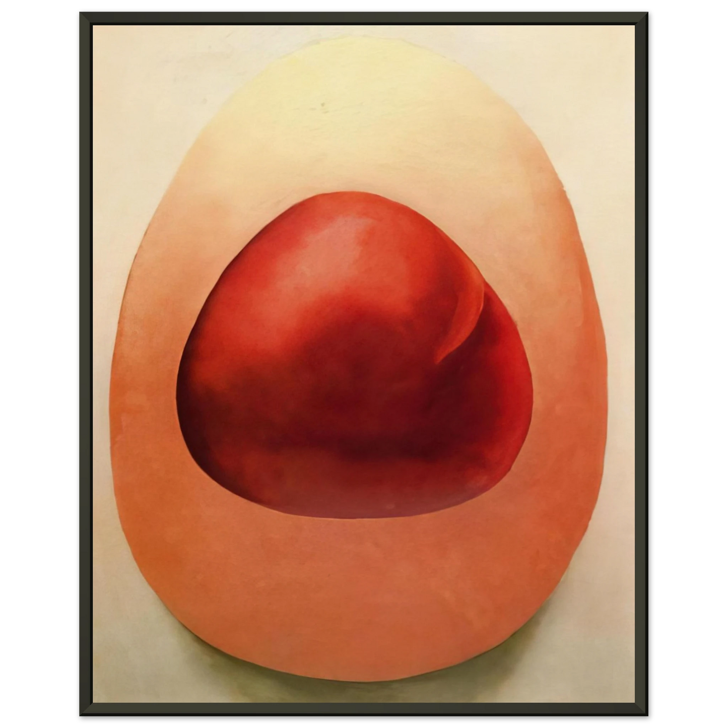 Georgia OKeeffe Red and Pink Rocks Framed Art Print - Aluminum Frame - 70x100 cm / 28x40 inches