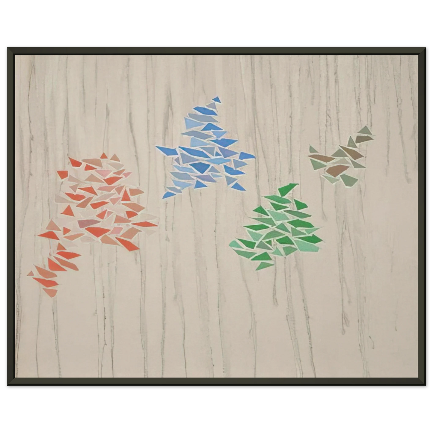 Robert Goodnough Colors on Gray 1975 Framed Art Print - Aluminum Frame - 40x50 cm / 16x20 inches