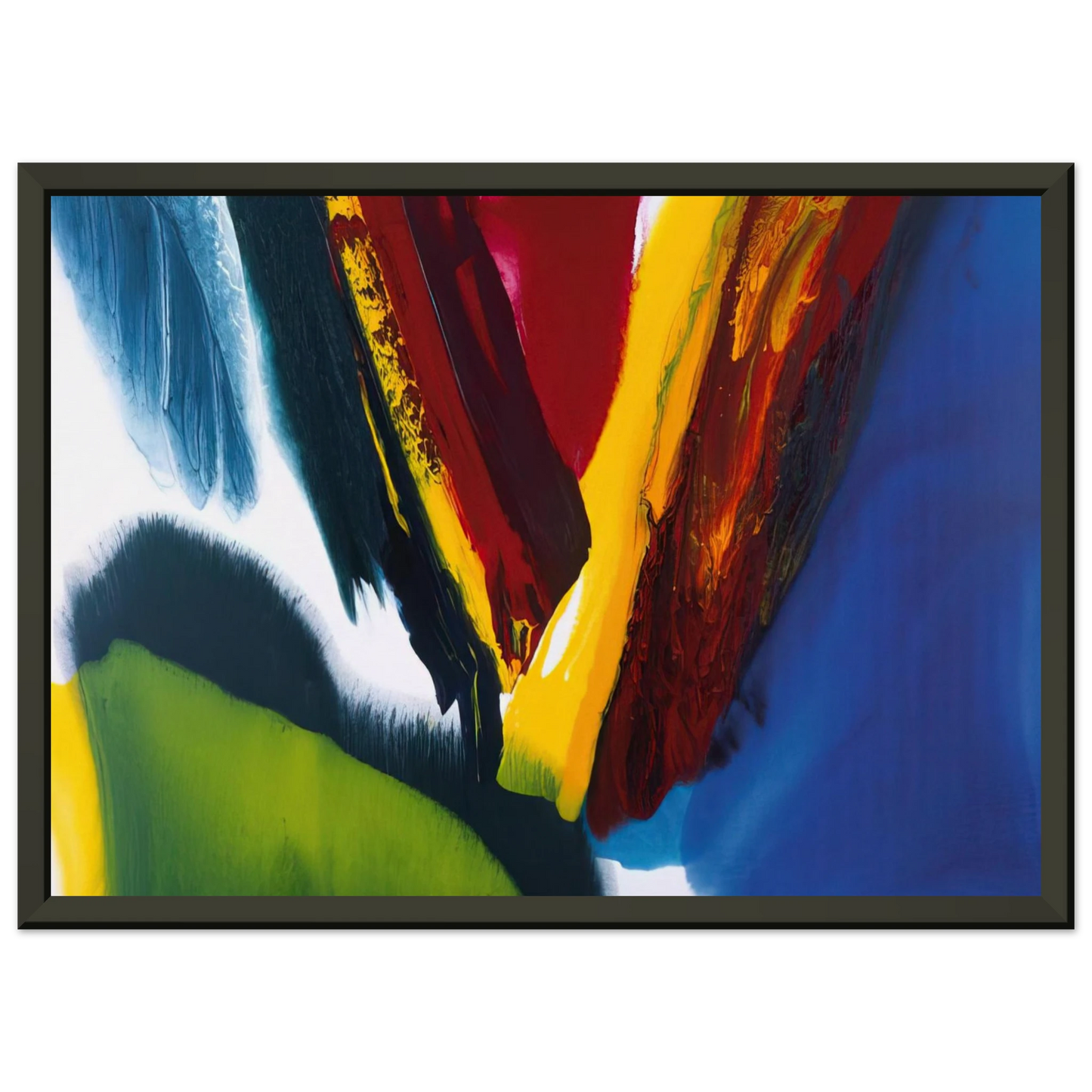 Paul Jenkins Phenomena Intervening Mantle 2006 Framed Art Print - Aluminum Frame - 70x100 cm / 28x40 inches