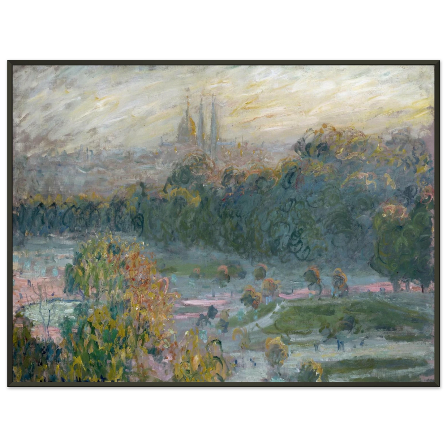 claude monet The Tuileries Study Framed Art Print - Aluminum Frame - 40x50 cm / 16x20 inches