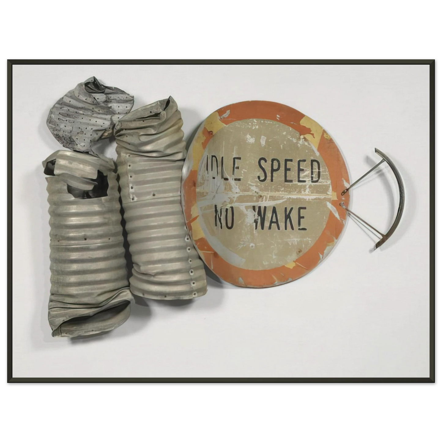 Robert Rauschenberg NO WAKE GLUT 1986 Framed Art Print - Aluminum Frame - 40x50 cm / 16x20 inches