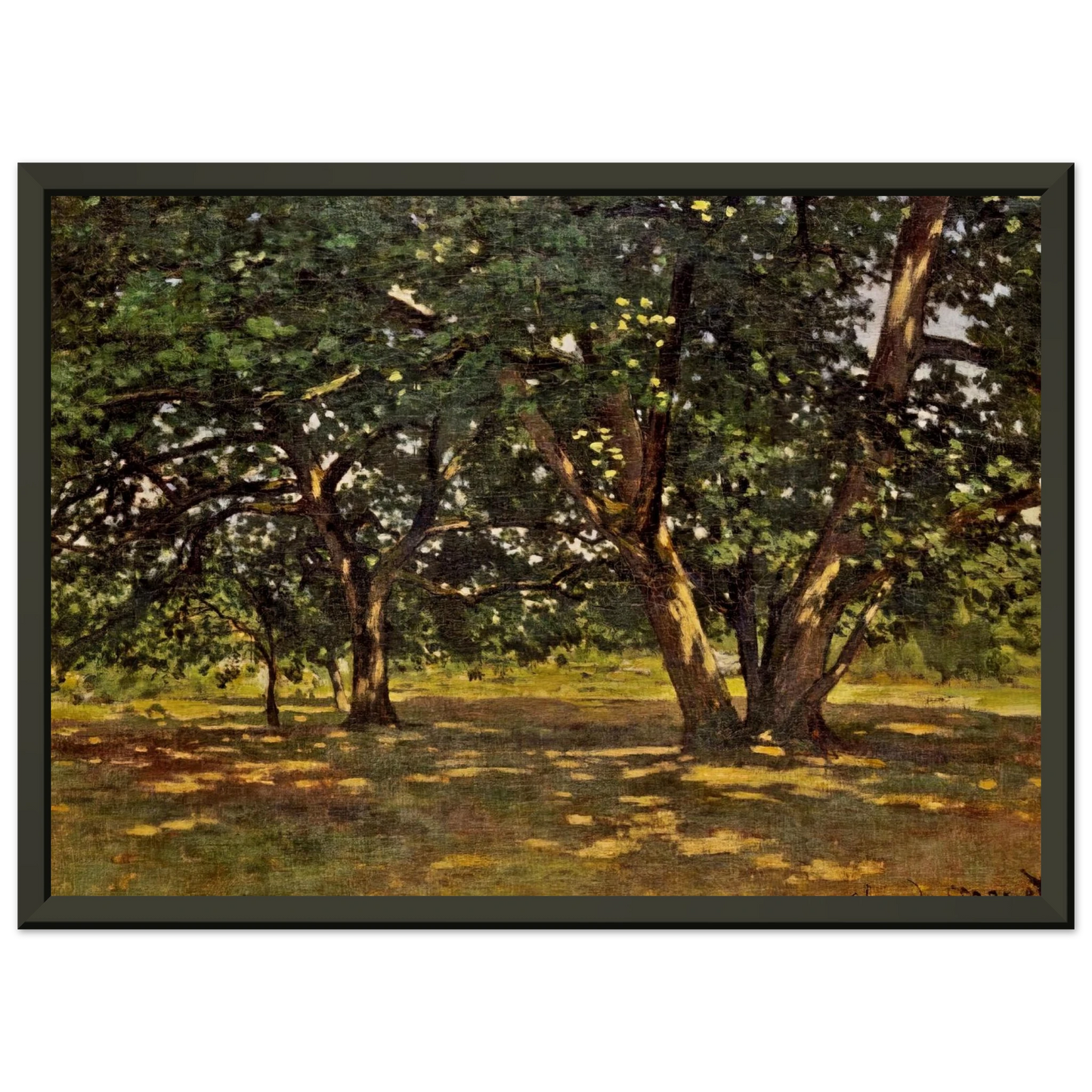 claude monet  Fontainebleau Forest Framed Art Print  - Aluminum Frame - 70x100 cm / 28x40 inches